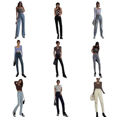 China Breathable factory provides slim and sexy women's jeans that are quick to dry and new women's breathable pants for sale