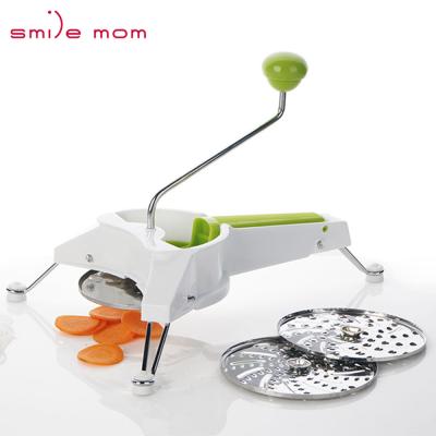 China Sustainable Plastic Plastic Cheese Grater Slicer Potato Slicer Manual Multi Manual Rotary Grater for sale