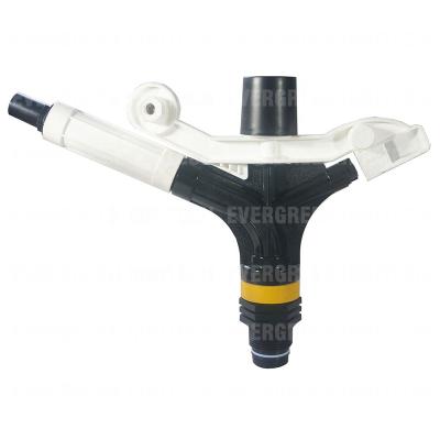 China 8025 White Large Arm Plastic Sprinkler 1 1/4 Male Spreader Male Sprinkler Drive 1-1/4