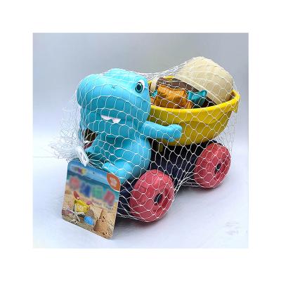 China 2022 Easy Funny Cartoon Turtle Bucket Truck Sand Digger Sand Digger Environmental Protection Beach Toy Hot Selling Set for sale