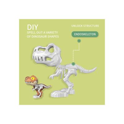 China Amazon Intelligence Developing Hot Sale DIY Kids Practical Assembling Toy Set Toys Assembling Dinosaur Plastic Models for sale