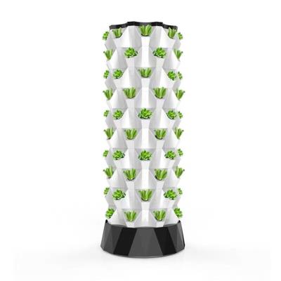 China Eco-friendly aerospring 80 plant vertical hydroponics system indoor diy hydroponic growing pots for vertical tower growing system for sale