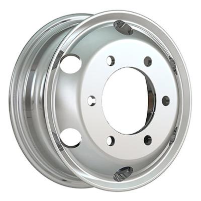 China Truck 16x5.5 and 16x6.0 aluminum wheel 6x205 aluminum center 161.1mm for hino light truck double wheel 5 holes and 6 holes for sale