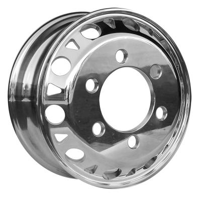 China Aluminum Aluminum Truck Wheel 17.5x6.75 Wheel 6x222.25 Center 164mm For Hino Light Truck Double Wheel Machined Polished for sale