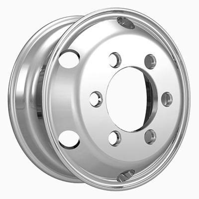 China 17.5x6.0 and 17.5x6.75 aluminum truck wheel 6x222.25 center 164mm for hino light truck double wheel for sale