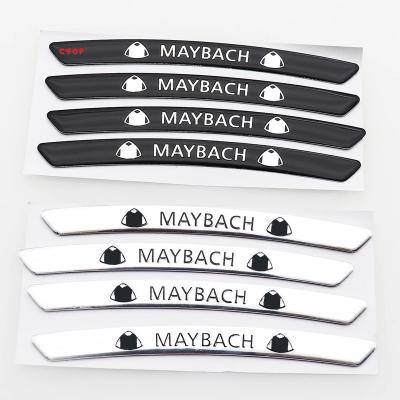 China Business/Luxury 3D Aluminum Maybach Logo Car Wheel Sticker Rim Badge Creative Decoration Emblem Decals Styling Auto Accessories for sale