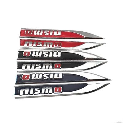 China Car Sticker Business/Luxury Car Styling Nismo Logo Metal Fender Emblem Side Wing Door Sticker Decal Badge For Nissan for sale