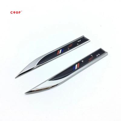 China Business/Luxury Car Badge Decal Blade Shape Sticker Fender Side Stickers For Peugeot 206 308 307 207 208 3008 2008 407 508 107 Car Goods for sale