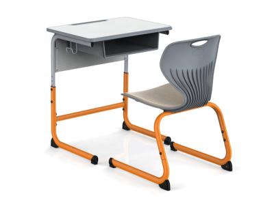 China Wholesale Single Particleboard School Furniture Classroom Student Desk And Chair for sale