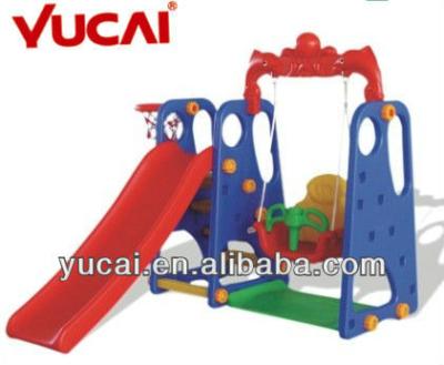 China outdoor playground swing and slide/plastic swing and slide/outdoor playground equipments for sale