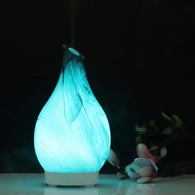 China Wholesale Glass Diffuser 7 Colors Household Aromatherapy Decor 100ml Glass Essential Oil Light Home Diffuser for sale