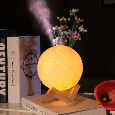 China Hotel Touch To Turn On Led Light Big Moon 880ml Usb Ultrasonic Air Humidifier Essential Oil Diffuser for sale