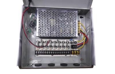 China 12V 5Amps CCTV Power Supply Box 9 Channel , CCTV Camera Power Supply for sale