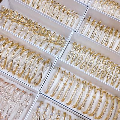 China Wholesale punk bracelet gold plated high quality korean mix zircon bracelet jewelry woman bracelets bangles volume for sale