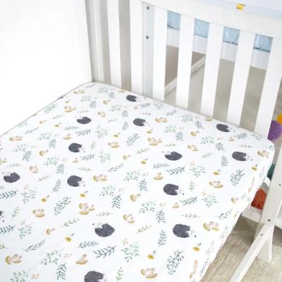 China Hot Sale Baby Crib Sheet 100% Cotton Crib Waterproof Organic Combed Breathable Fitted Sheet Sustainable for sale