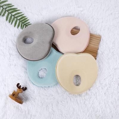 China Anti-Static Shape Newborn Infant Flat Head Pad Sleeping Neck Memory Foam Newborn Baby Pillow For Newborn Baby for sale