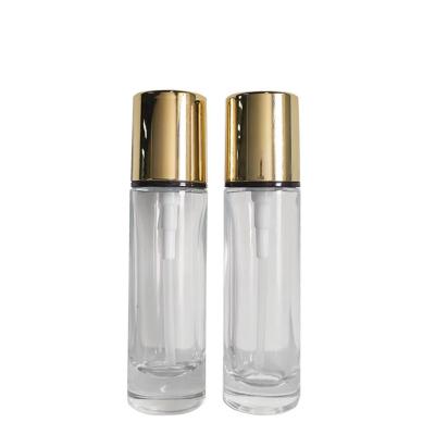 China Factory wholesale high-end thick foundation foundation bottle 30ml round glass bottle lotion bottle for sale