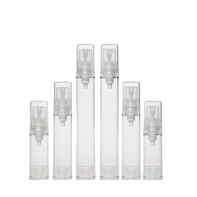 China Spot product: 5ml, 10ml, 15ml vacuum airless pump bottle, cosmetic lotion sub bottle, eye cream bottle for sale