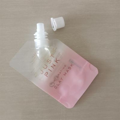 China Custom Logo Aseptic Biodegradable Pouch Spout Pouch Cosmetic Package Logo With Round Lid for sale