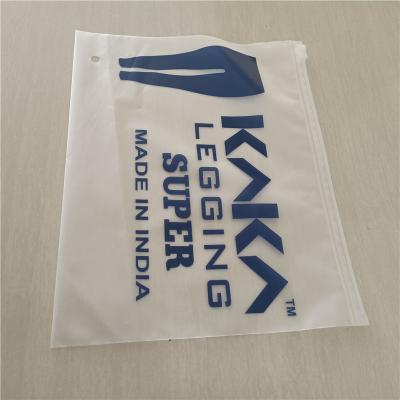 China Recyclable Moisture Proof Apparel Packaging Bag Engraving Printing Zipper Plastic Bag With Logo Custom for sale