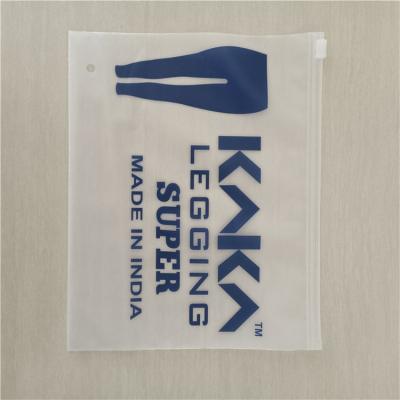 China Custom Copy Moisture Proof Logo Clothing Plastic Pouch Zipper Bags Frosted T-shirt Storage Bag PVC Ziplock Bag for sale