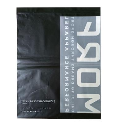 China Aseptic Customizable Eco Friendly Apparel Packaging Shipping Matte Black Plastic Packaging For Clothing for sale