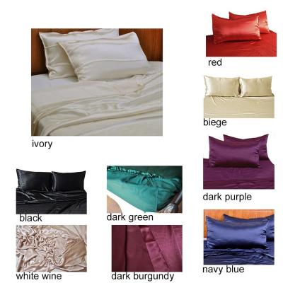 China Simple Skin-friendly Satin Bedding Sheet Set Freshly In 2020 for sale