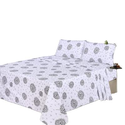 China Light Weight 100% Cotton Bedding Set Beautiful Floral Printed Sheet Set Customized Printed Sheet Set for sale