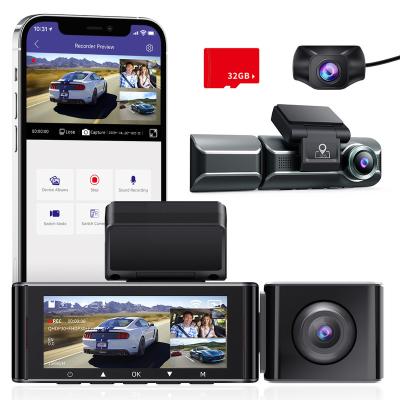 China NIGHT VISION 4K Dash Cam Support 3 Cameras 2K+1080P+1080P Built in GPS and WiFi for sale