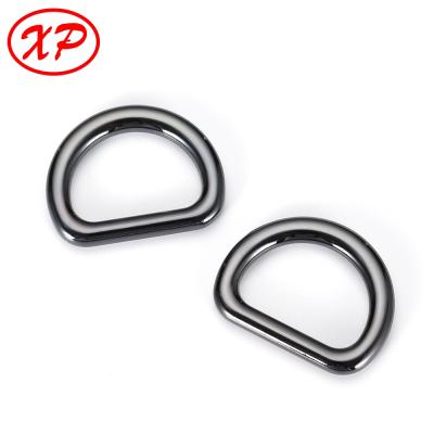 China Luggage Accessories Bag Hardware Accessories Nickel D Ring Shape Metal Zinc Alloy Buckle For Handbags for sale