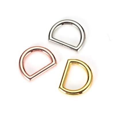 China Luggage Accessories Metal Bag Hardware Accessories Nickel Plated Handbags D-ring Shape Zinc Alloy Buckle for sale