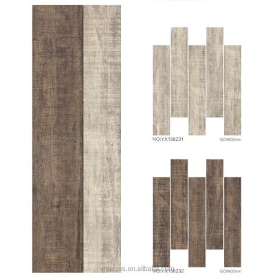 China Wood Texture Rustic Porcelain China Tiles Ceramic Tile in 150x800mm for sale