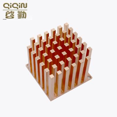 China LED CNC Machining Copper Pin Radiators Customized By Areomodelling for sale