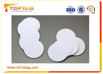 China White Clear 13.56mhz Coin Rfid Security Tags ABS / PVC / Silicon for sale