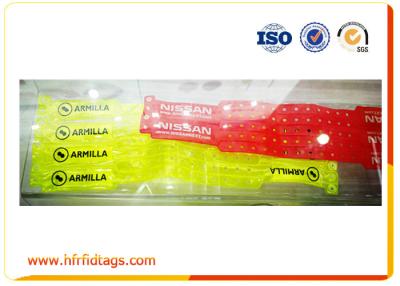 China Disposable Soft PVC Rfid Event Wristbands For Sporting / Racing for sale