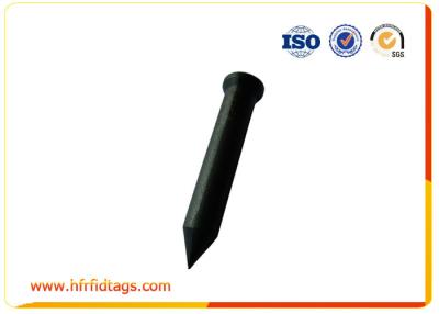 China Nail Shape UHF Rfid Tags For Tree Or Wood / Black High Frequency Rfid Tags for sale