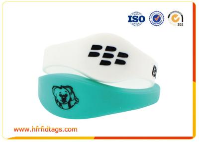 China Printing Rfid Silicone Wristbands Embossed Or Laser Logo For Waterpark for sale