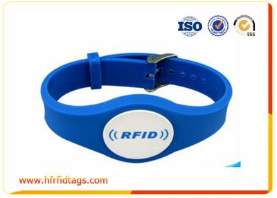 China EM4305 Rewriteable Rfid Silicone Wristbands For Spa Member Management for sale