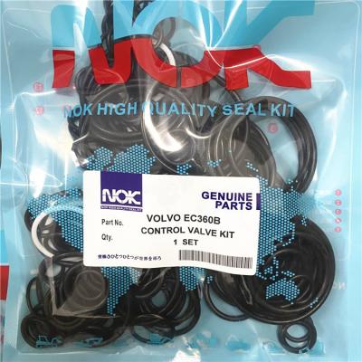 China Black EC EC360B Control Valve Seal Kit For Excavator for sale