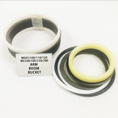 Cina 180 pezzi di ricambio di Seal Kit Hydraulic Cylinder Oil Seals dell'escavatore della guarnizione del secchio del braccio dell'asta MS110 120 rombano guarnizione del secchio del braccio in vendita