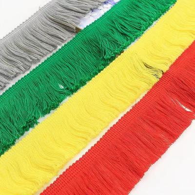 China MANY COLOR 5cm Encrypted Ingot Fringe Cotton Fringe Short Lace Trim Stock Sewing Tassel For Clothes Curtain 1pack 25m for sale