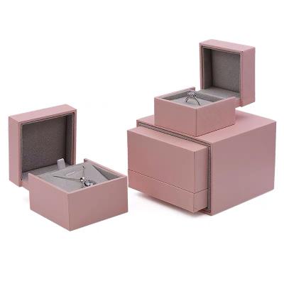 China Jewellry New Arrival Design Pink Drawer Jewelry Box Plastic Jewelry Velvet Packaging Insert for sale