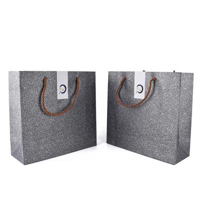 China Handmade Block Bottom Paper Bag Brown Bags Paper Bags Gray Carbon Gray Kraft Paper Perfume Cheap Custom Shopping for sale