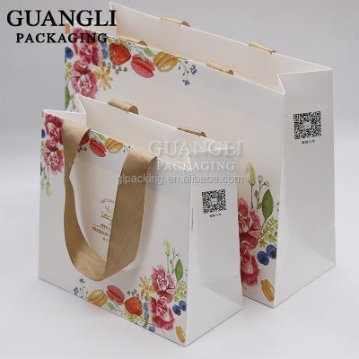 China Jewelry/Gift/Shopping/Food/Other Elegant Custom Logo Jewelry Gift Packaging Bag Custom Shopping Bags With Handle for sale