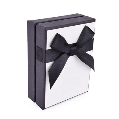 China Mini Design Fancy Size Butterfly Ribbon Handmade Black Cardboard Customized Paper Box for sale