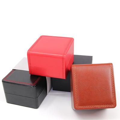 China Simple Luxury Leather Watch/Jewelry OEM Order PU Logo Custom Watch Storage Box for sale