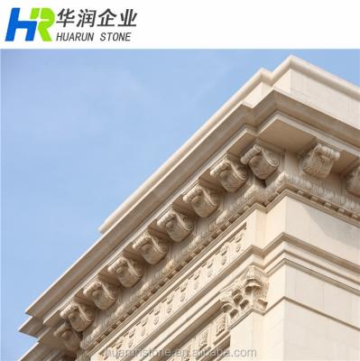 China Gascony Beige Limestone Villa Projects Exterior Wall Cladding Customized for sale