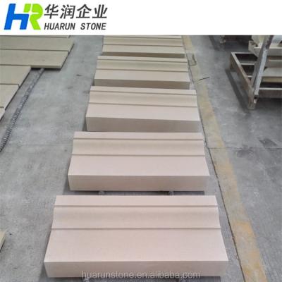 China Beige Gascony Limestone Molding Limestone Cornice Limestone Window Wrap Customized for sale