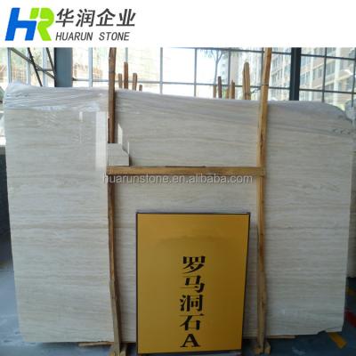 China Italy Roman Beige Stone Travertine Slab Price Customize for sale