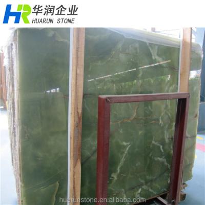 China Green Marble Stone Onyx Slab Price Customize for sale